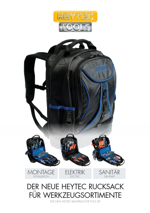 Рюкзаки для монтажників, електриків і сантехніків HEYTEC