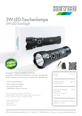 3W LED Torchlight
