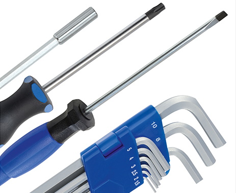 Викрутки, шестигранні ключі, молотки, зубила